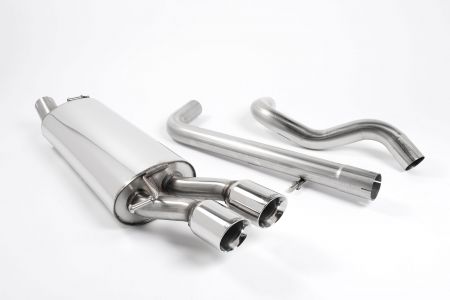 Non-Resonated (Quieter) Cat-Back Exhaust System with Twin Polished Trims