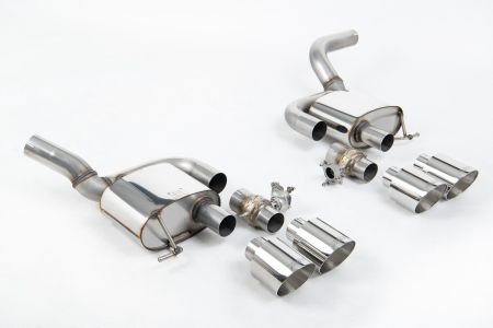 Rear Silencer(s) - Valved Rear Silencers with Polished GT-115 Trims
