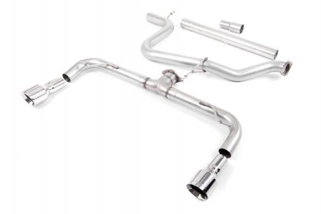Non-Resonated (Louder) with Dual GT100 Tips Cat-Back Exhaust System (GTI Style)