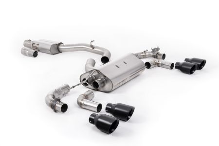 Valved Resonated (Quieter) GPF/OPF Back Race System with Cerakote Black GT-100 Round Tips