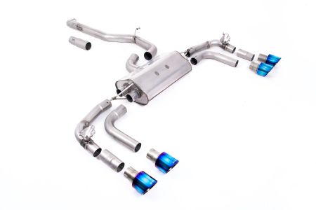 Volkswagen Golf MK7.5 GTi (TCR & Performance Pack Models - GPF/OPF Equipped Models Only) 2019-2020 Cat-back Exhaust - Race Non-Resonated GT-100 Titanium Trims Volkswagen Golf MK7.5 GTi (TCR & Performance Pack Models - GPF/OPF Equipped Models Only) 2019-2020 Cat-back Exhaust - Race Non-Resonated GT-100 Titanium Trims