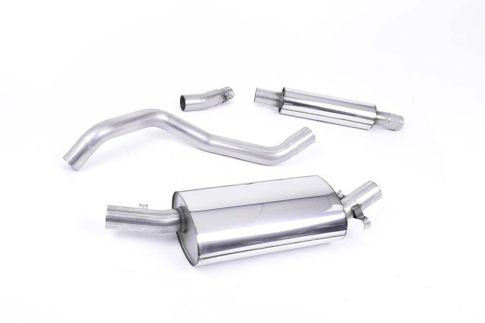 Resonated (Quieter) Downpipe-Back Exhaust System with Polished Tip