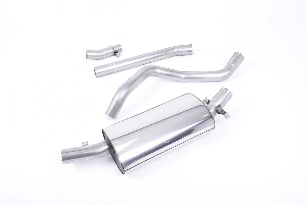 Non-Resonated (Louder) Downpipe-Back Exhaust System with Polished Tip