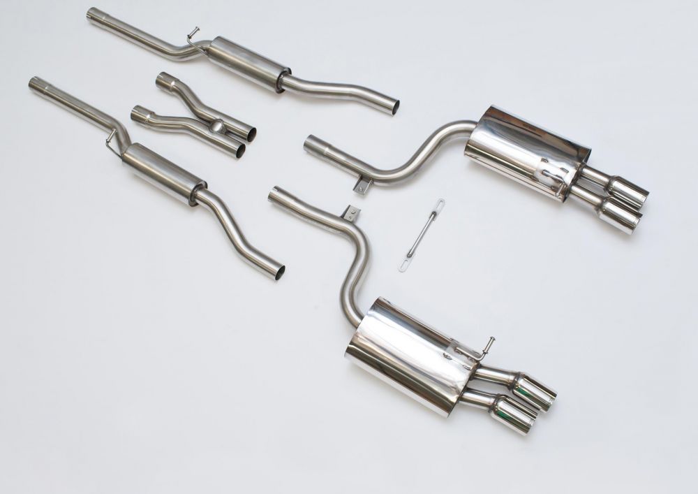 Resonated (Quieter) Cat-Back Exhaust System with Polished Trims
