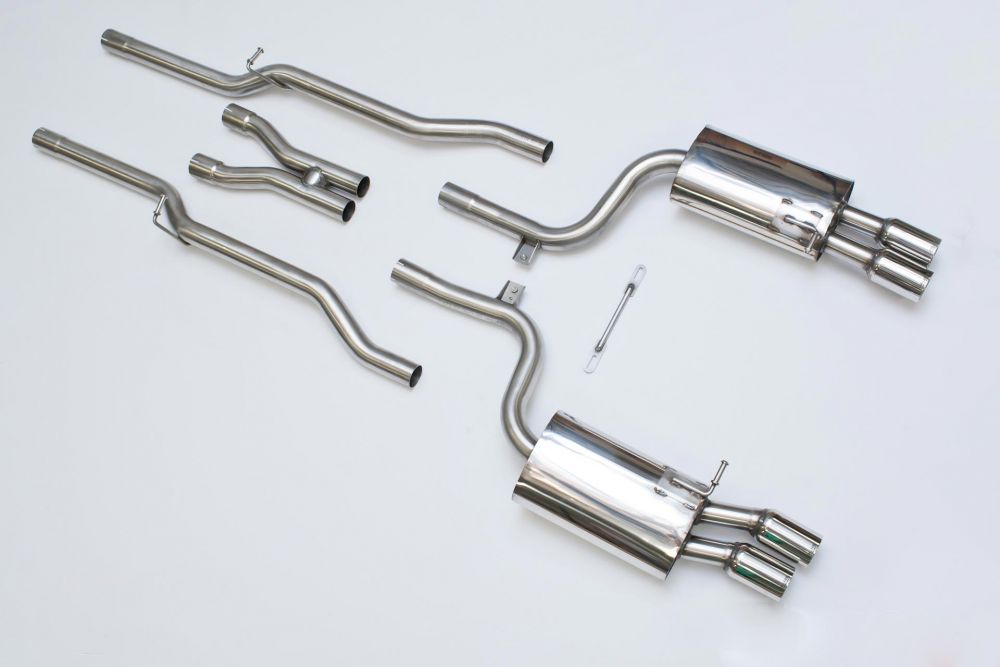 Non-Resonated (Louder) Cat-Back Exhaust System with Polished Trims