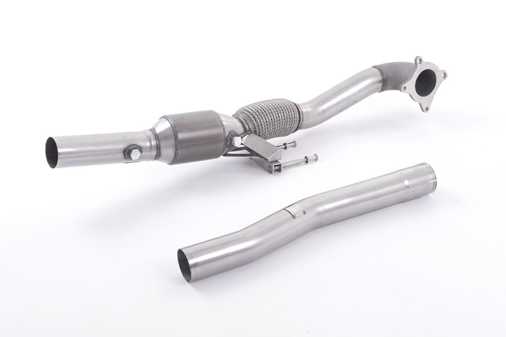 Stainless Steel Cast Large Bore Downpipe with Hi-Flow Sports Catalyst (For Milltek Race Cat-Back)