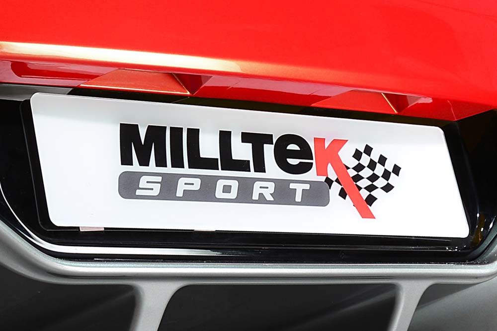 Milltek Sport White Number Plate