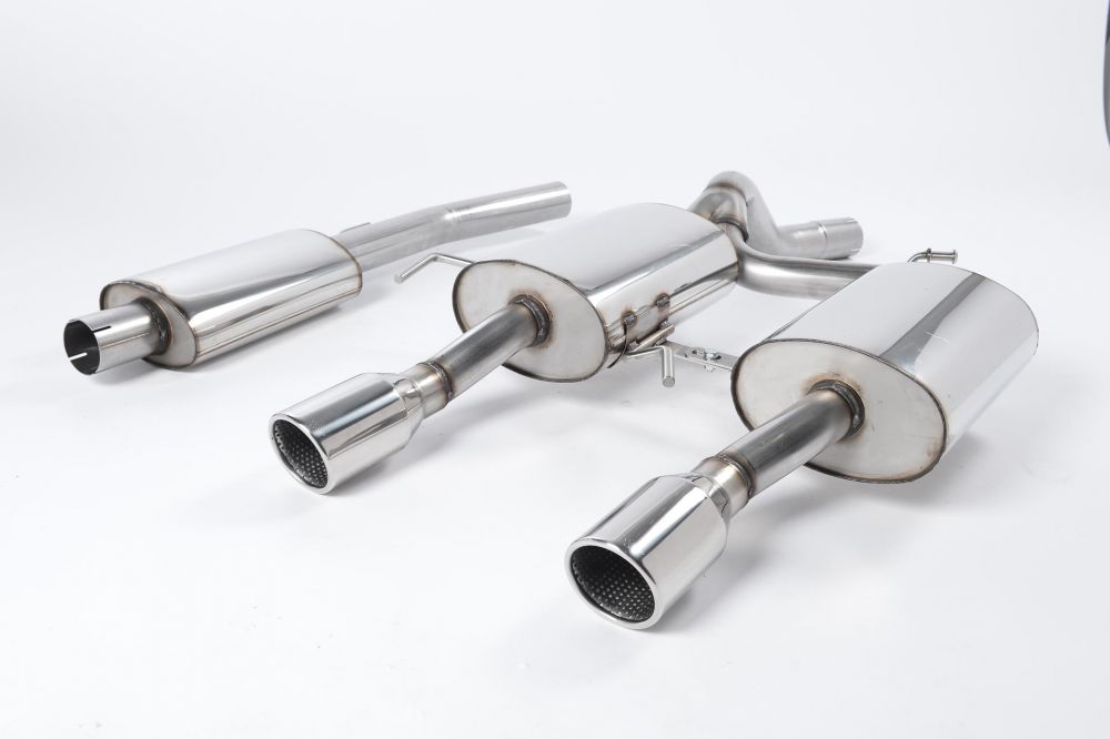Resonated (Quieter) Cat-Back Exhaust System with Dual Polished Trims