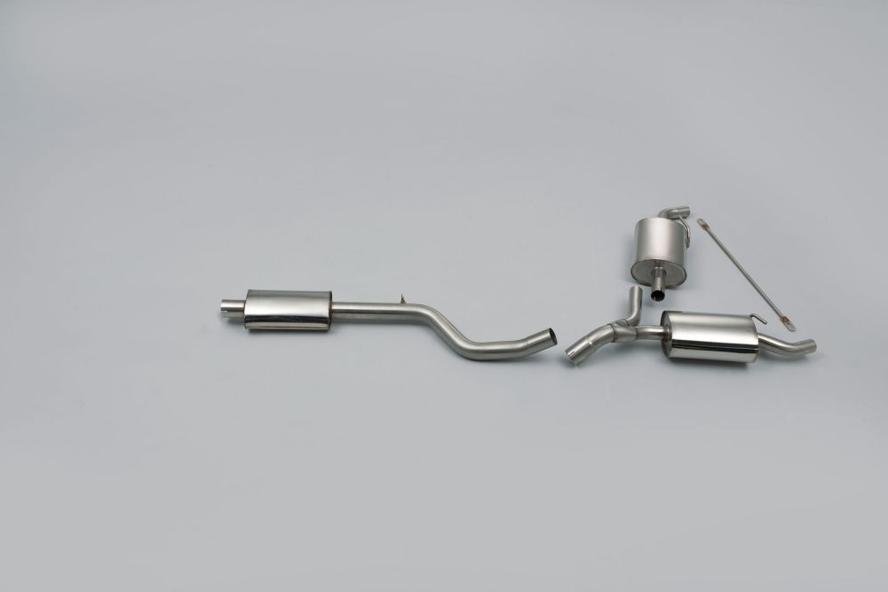 Resonated (Quieter) Cat-Back Exhaust System - Uses OE Trims