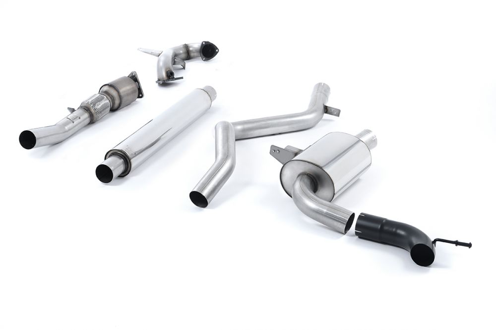 Resonated (Quieter) Turbo-Back Exhaust System with Hi-Flow Sports Catalyst - Uses OE Tip