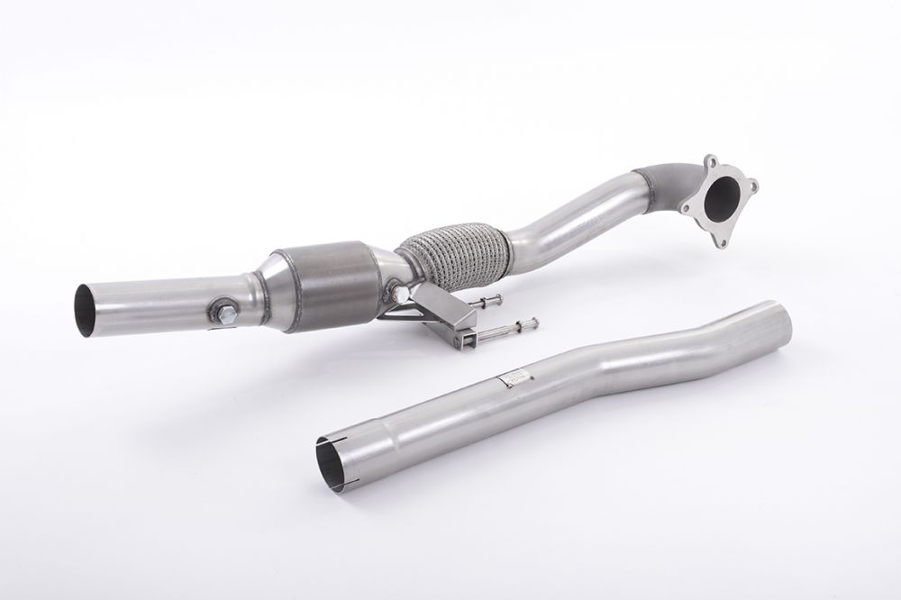 Stainless Steel Cast Large Bore Downpipe with Hi-Flow Sports Catalyst (For Milltek Race Cat-Back)