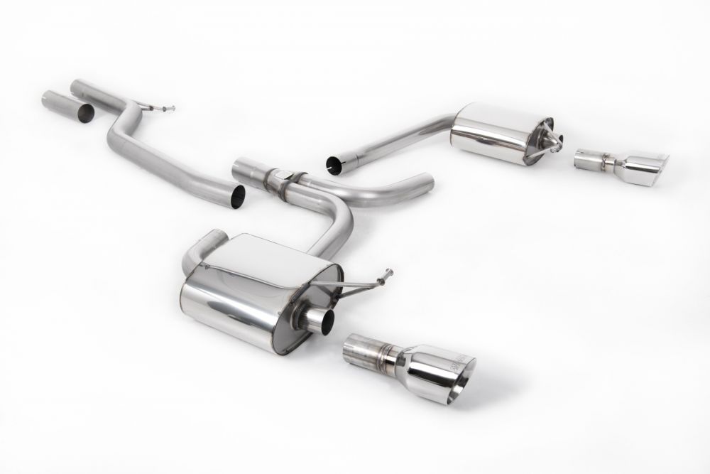 Cat-Back Exhaust System with Dual Outlet Polished Trims
