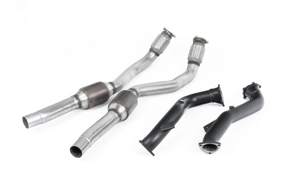 Large Bore Downpipes with Hi-Flow Sports Catalysts (For Milltek Cat-Back)