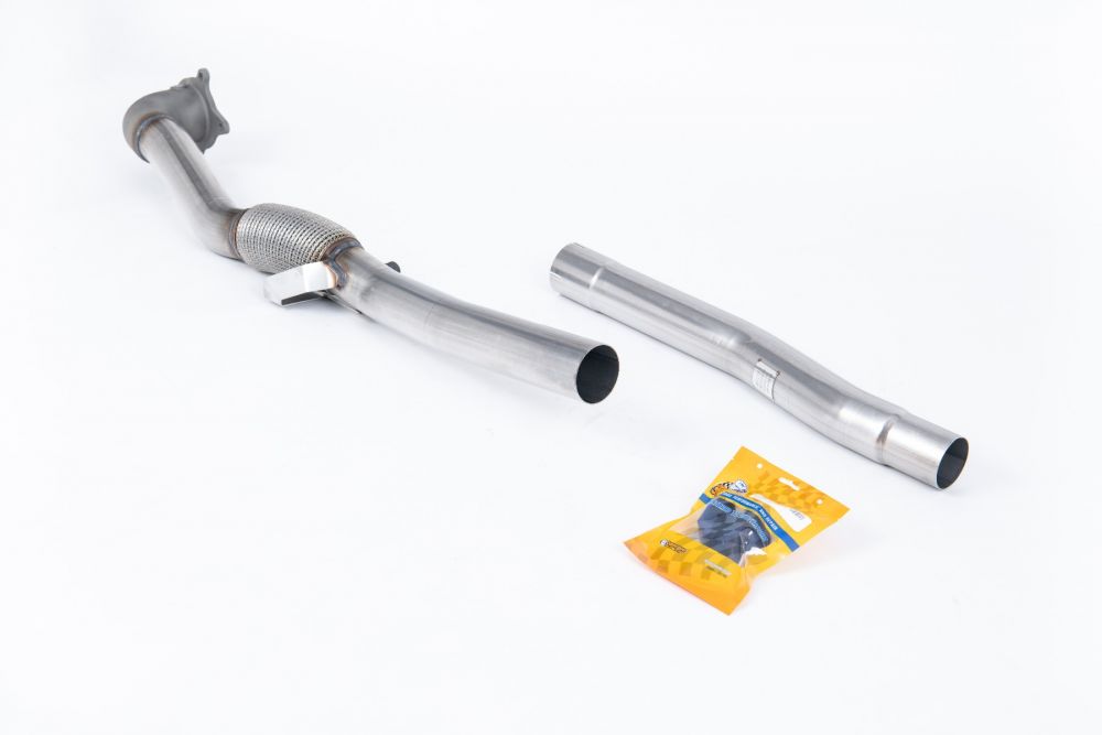 Stainless Steel Cast Large Bore Downpipe with Catalyst Delete (For Milltek 2.75" Cat-Back)