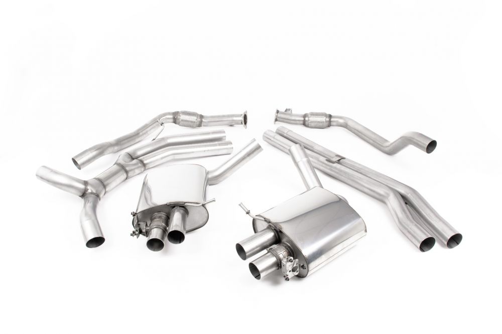 Road+ Cat-Back Exhaust System with Burnt Titanium Oval Trims