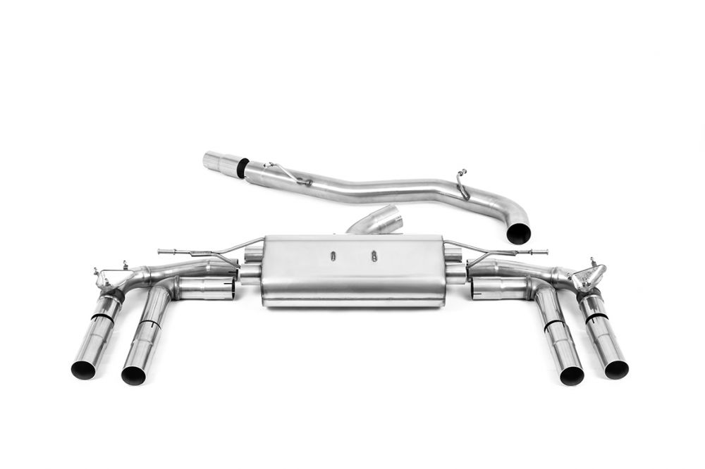 Part-Resonated Cat-Back Exhaust System with GT-115 Brushed Titanium Tips