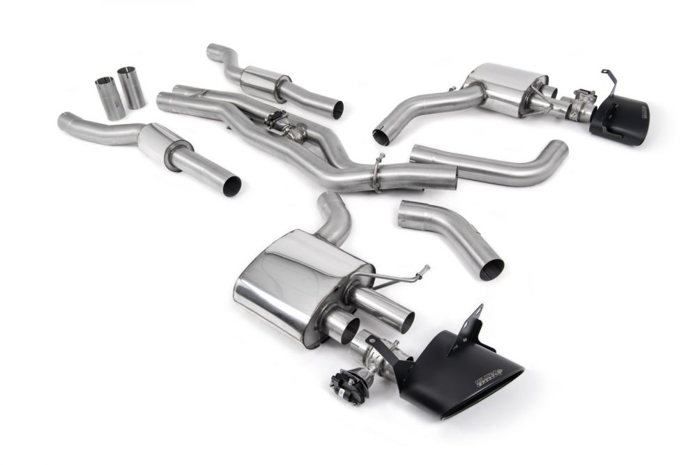 Resonated (Quieter) Cat Back System  (Twin 80mm) with Polished Oval Trims