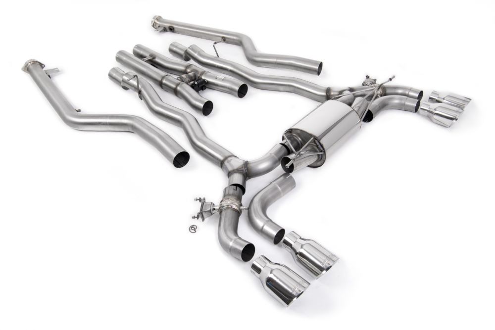 Cat Back Exhaust System with Polished GT-100 Trims