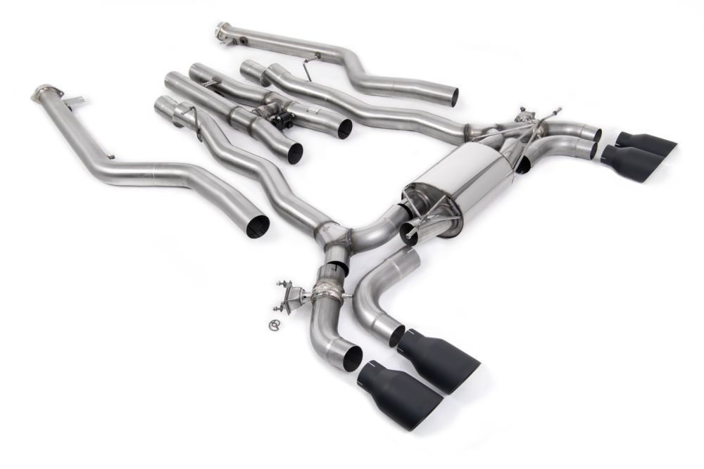 Cat Back Exhaust System with Cerakote Black GT-100 Trims