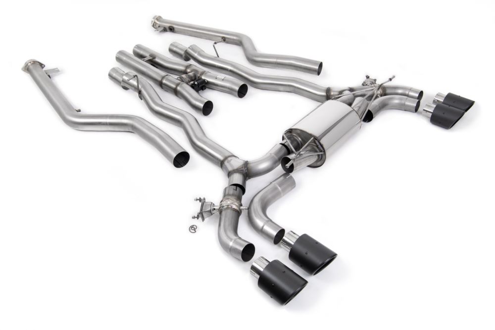 Cat Back Exhaust System with with Carbon JET-100 Trims
