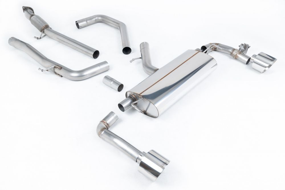 Cat Back Exhaust System with Polished GT-139 Trims - Removes OPF