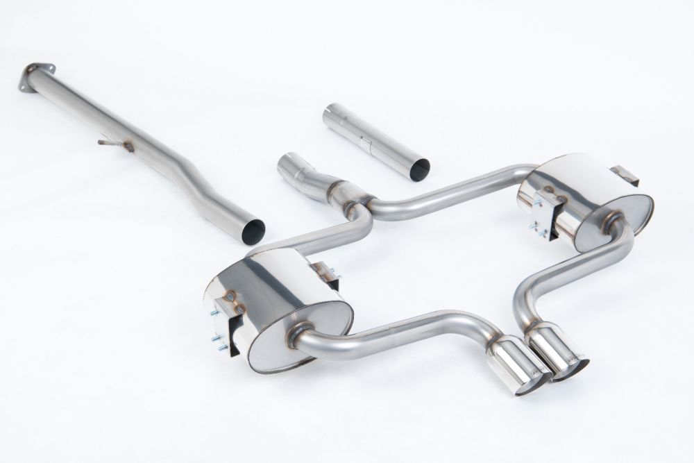 Non-Resonated (Louder) Cat-Back Exhaust System with Polished Trims