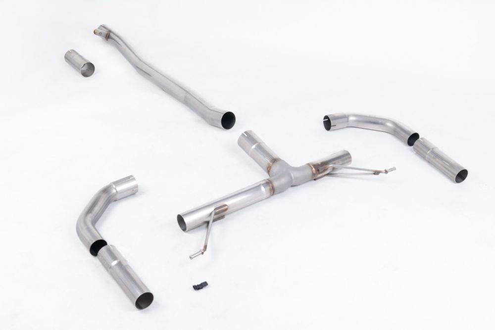 Race & Non-Valved Front Pipe Back Exhaust  - Uses OE Trims