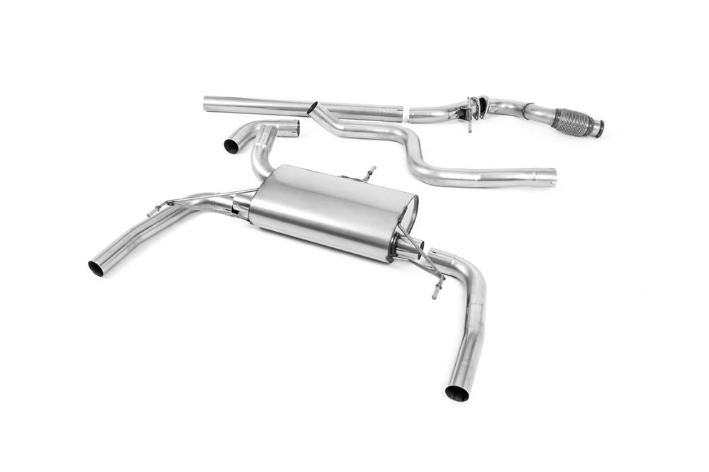 Non-Resonated (Louder) Cat-Back Exhaust System - Uses OE Trims