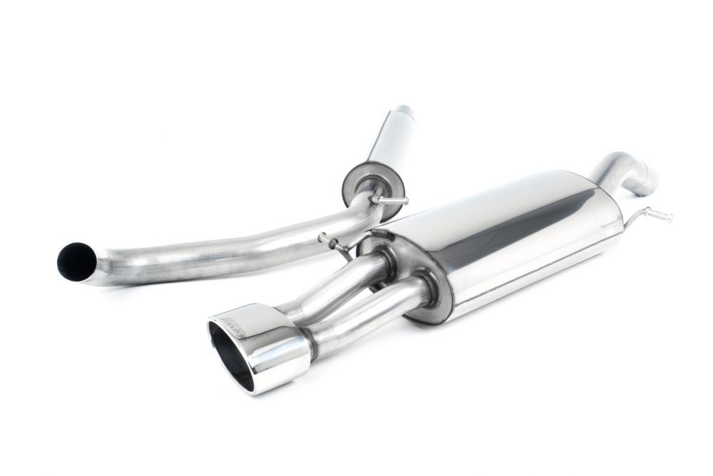 Resonated (Quieter) Cat-Back Exhaust System with Polished Oval Trim (For Facelift Cars)