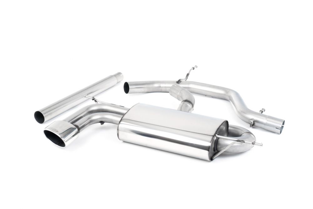 Non-Resonated (Louder) Cat-Back Exhaust System with Oval Tips (Non Detachable)