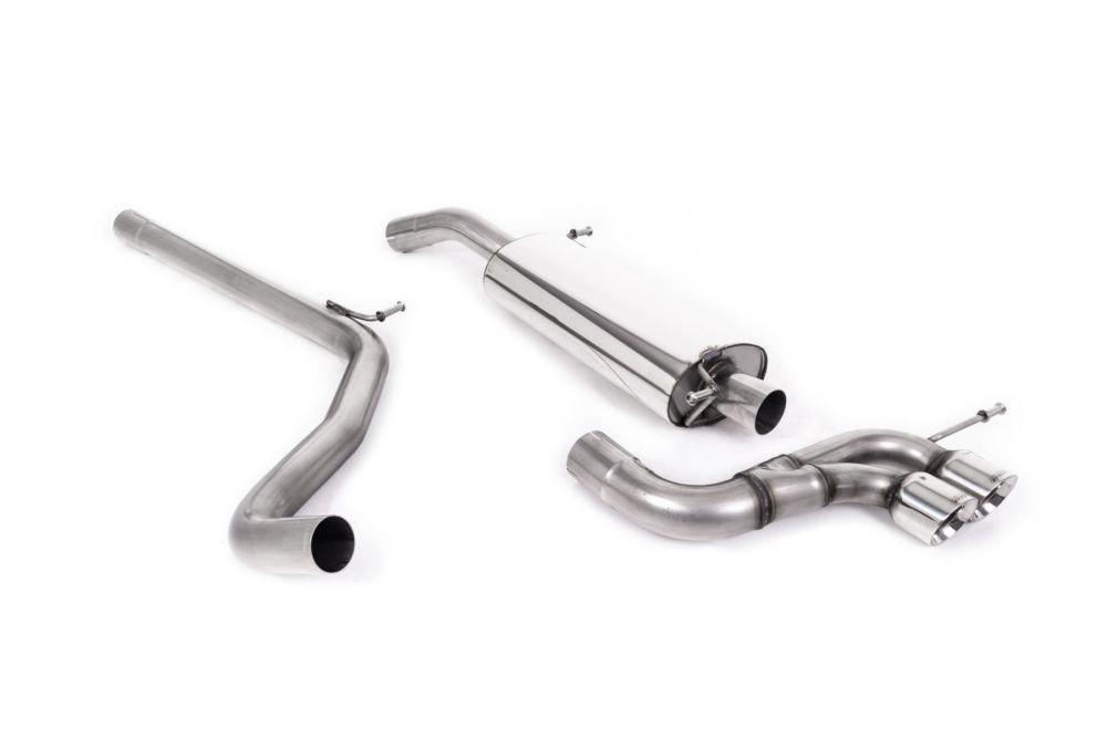 Non-Resonated (Louder) Cat-Back Exhaust System with Twin Polished Tips