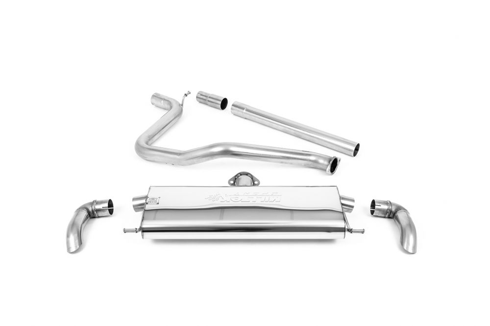 Non-Resonated (Louder) Particulate Filter-back with Downturn Outlets