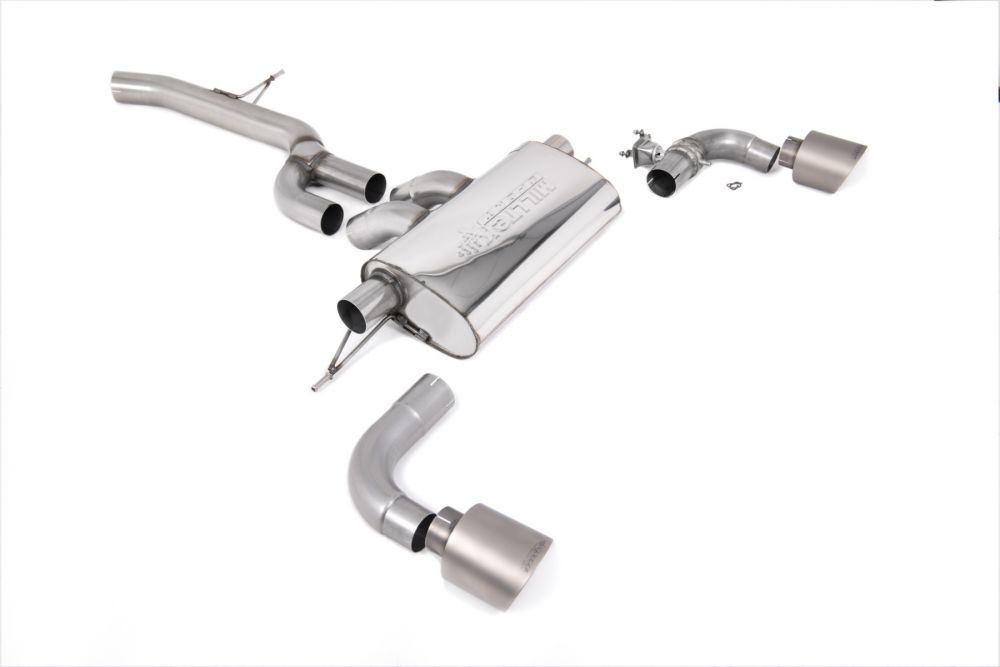 GPF/OPF Back Exhaust System with GT-115 Brushed Titanium Trims