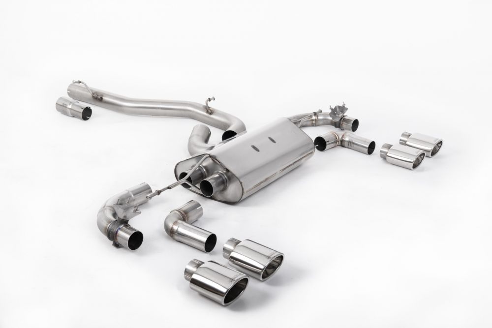 80mm / 3.15 inch Valved Non Resonated (Louder) Race System with Polished Oval Trims